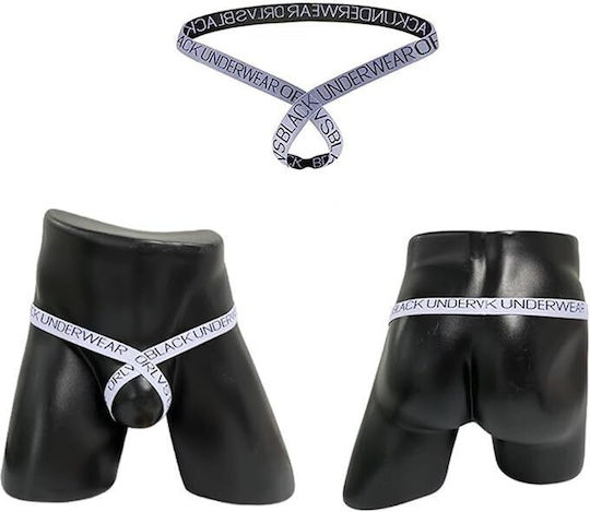 Kinksters T-back Jockstrap Sexy pentru bărbați Alb