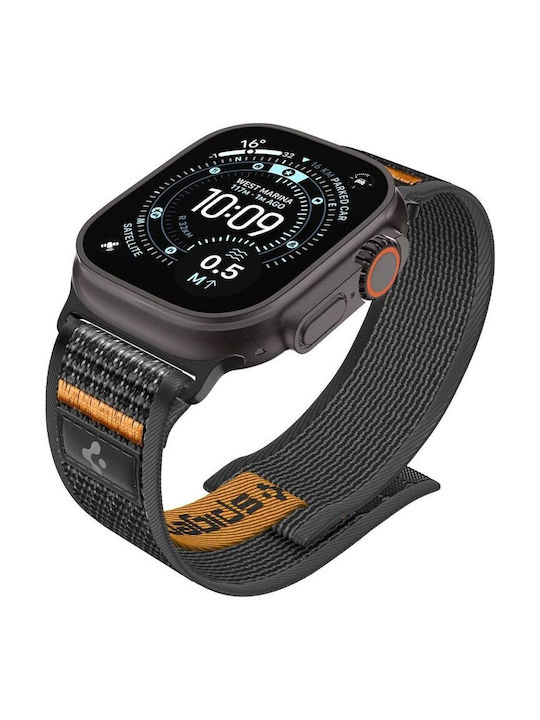 Spigen Athlex Air 2 Active Band Black Orange Apple Watch 49mm 46mm 45mm 44mm Amp10607