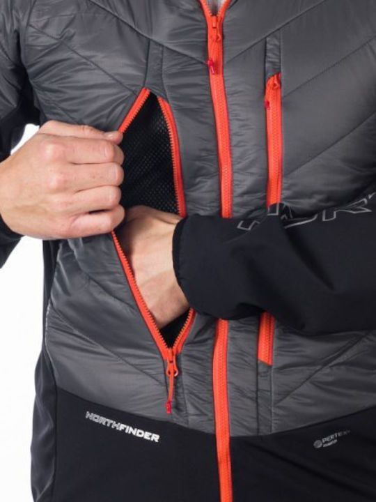 Northfinder BU-5111SKP Ανδρικό Μπουφάν Soft Shell για Σκι & Snowboard Γκρι