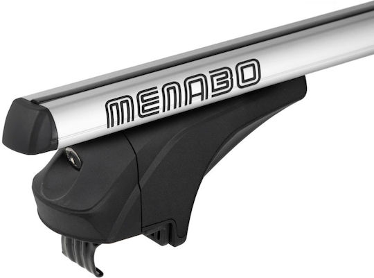 Menabo Aluminum Bars Ariem 118.5 Cm Silver Color Audi A3 8va Sportback 5 Doors 2013> Flush Or Raised Rails 2 Pieces 14700/mb