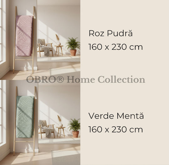 Tagesdecke Einzelbett Mint Green 160x230cm
