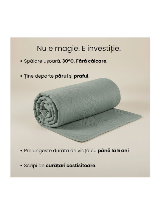 Κουβερλί Μονό Mint Green 160x230cm