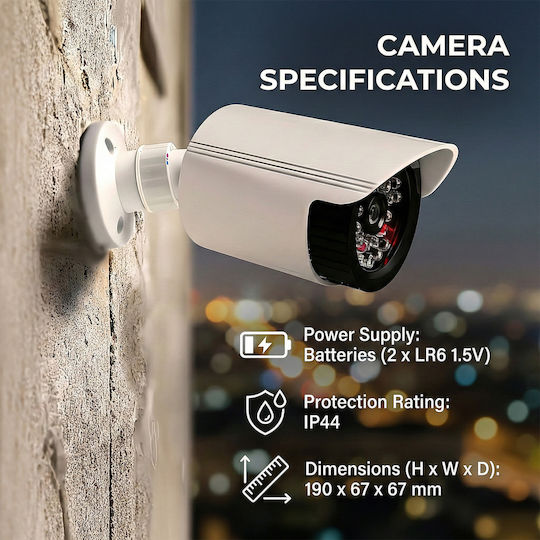 Imitation Tube Camera Led Ir White Power Supply 2xaa Not Included In Delivery Abs Ir1800 W
