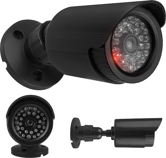 Set of Two Dummy Tube Cameras Led Ir Black Power Supply 2xaa Not Included in Delivery Abs Ir1800 Bt