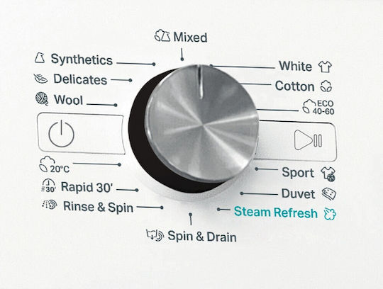 Whirlpool Πλυντήριο Ρούχων 8kg με Τεχνολογία Ατμού 1400 Στροφών 6th Sense FFB 8469 BV BE