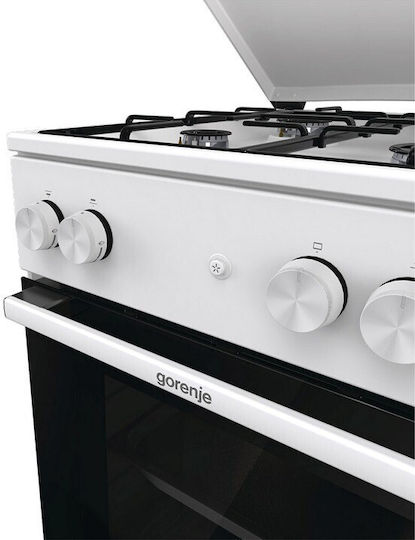 Gorenje Κουζίνα Υγραερίου 70lt με Εστίες Υγραερίου Π50εκ. Λευκή
