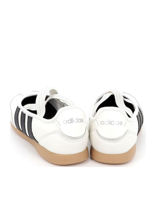 Kids Ballerinas Mary Mary with Elastic Strap White