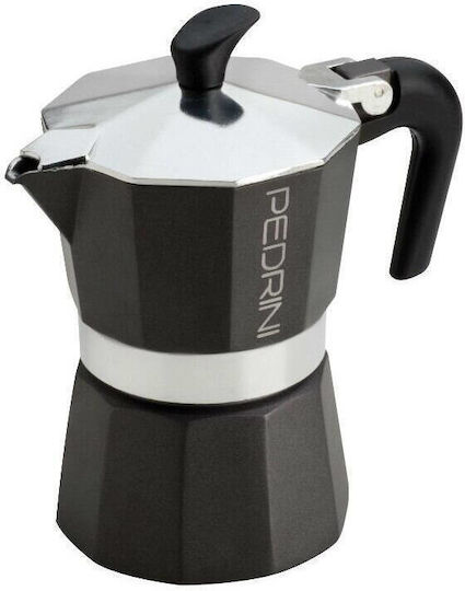 Pedrini Pedrini Espresso Pot 6 Cups Gray