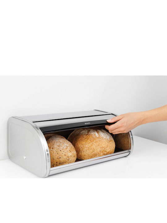 Brabantia Ψωμιέρα Inox Γκρι 47.9x27.6x18.9cm