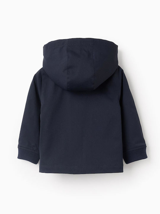 Kids' Casual Jacket Windproof with Hood Blue