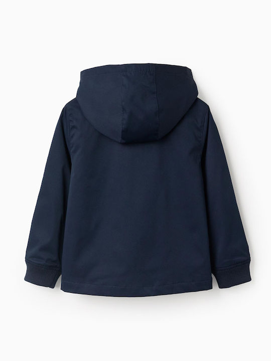 Kids' Casual Jacket Windproof with Hood Blue
