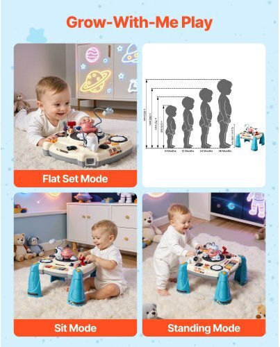 Vevor Τραπεζάκι Δραστηριοτήτων με Μουσική, Φως και Ήχους για 6+ Μηνών