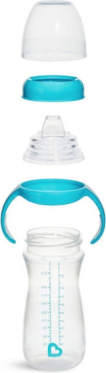 Munchkin Gentle Tall Transition Cup Baby Sippy Cup Plastic with Handles Blue for 9m+ 296ml