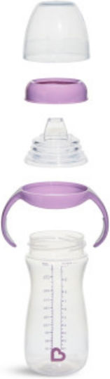 Munchkin Gentle Tall Transition Cup Baby Sippy Cup Plastic with Handles Purple for 9m+ 296ml