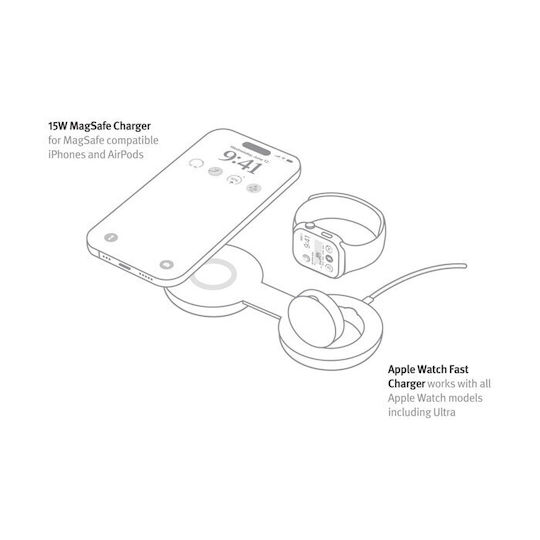 Twelve South Încărcător Magsafe 15W Argintiu (ButterFly)