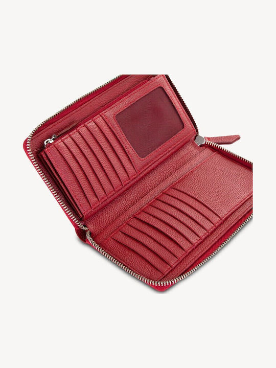 Leather Women's Wallet Classic Red