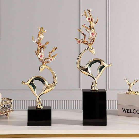 Χρυσό Διακοσμητικό Μαρμάρινη Βάση Gold Sculpture Decor
