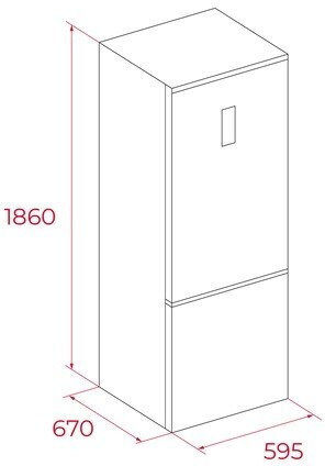 Teka 401лт В186xШ59.5xД67см. Сив RBF 54650