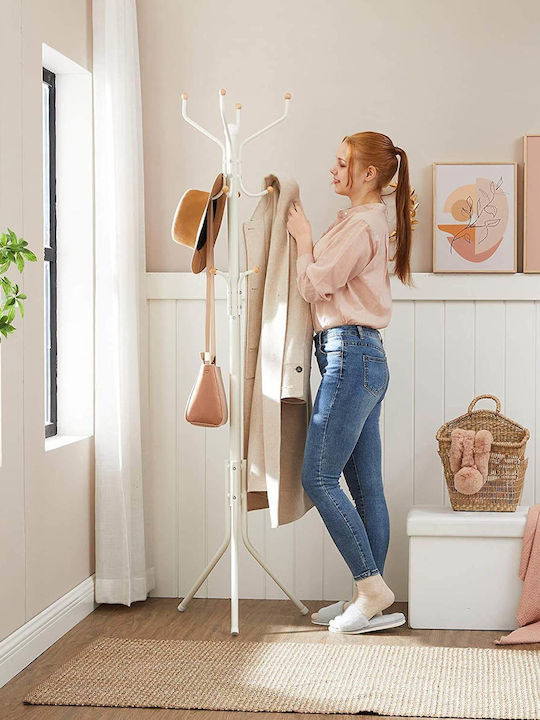 Songmics Cuiere de podea Metal Alb 182cm