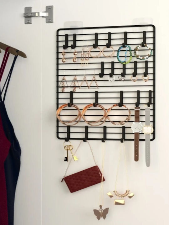 Femmit – Metallic Jewelry Organizer 20 Rings 30x40cm Wardrobe & Wall Black