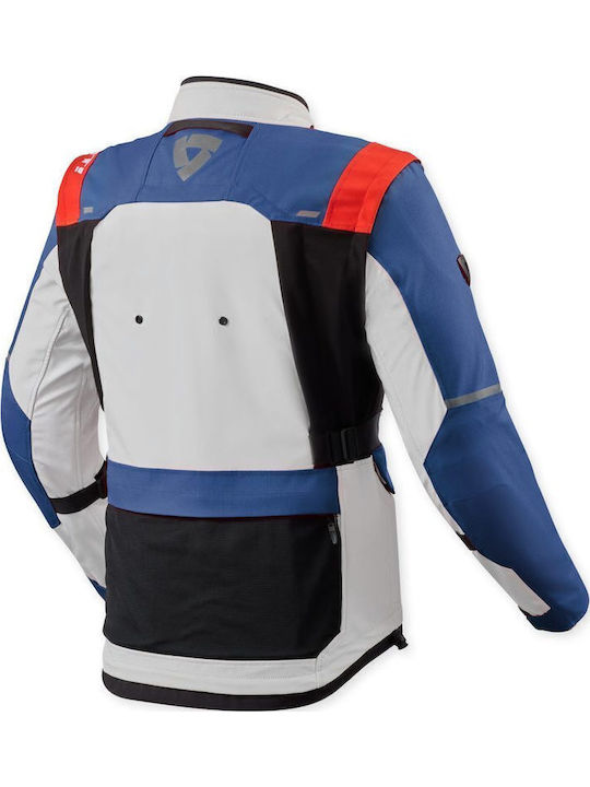 Rev'IT Offtrack 3 H2O Winter Herren Motorradjacke Wasserdicht Blau/Silber