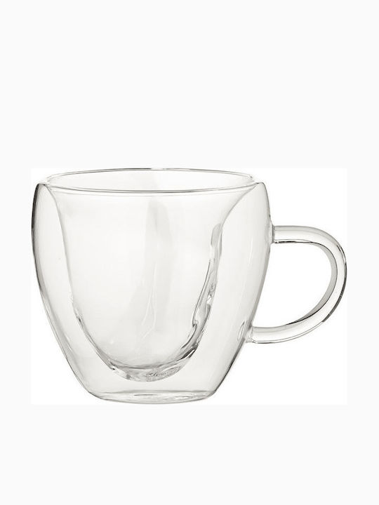 Set Căni Maro De sticlă Transparente 240ml 2buc