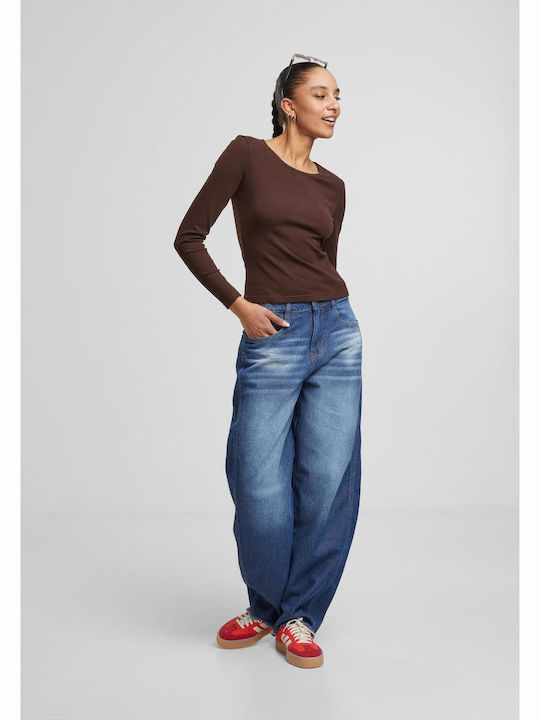 Bluza Damă Bumbac Maro Cald
