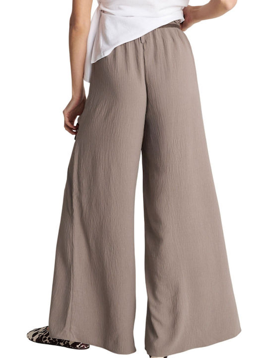 ALE - The Non Usual Casual Women's Fabric Trousers with Elastic Grey
