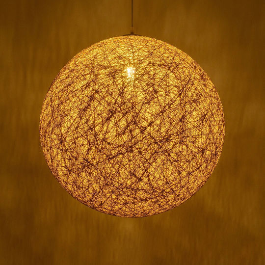 GloboStar Hängelampe Beige Boho mit Fassung E27 60x60x60cm.