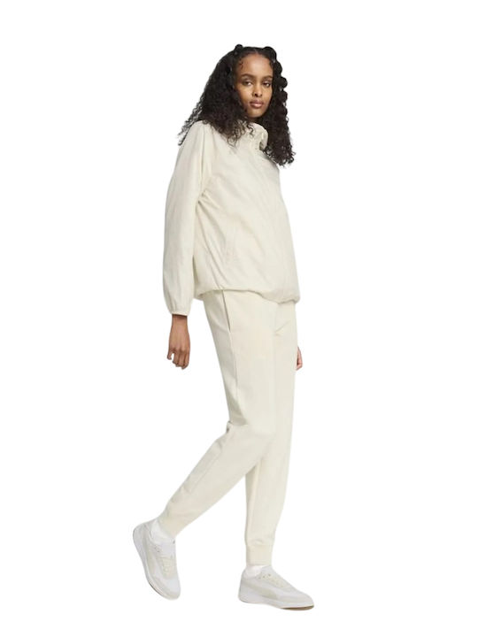 Short Women's Jacket for Winter Ecru