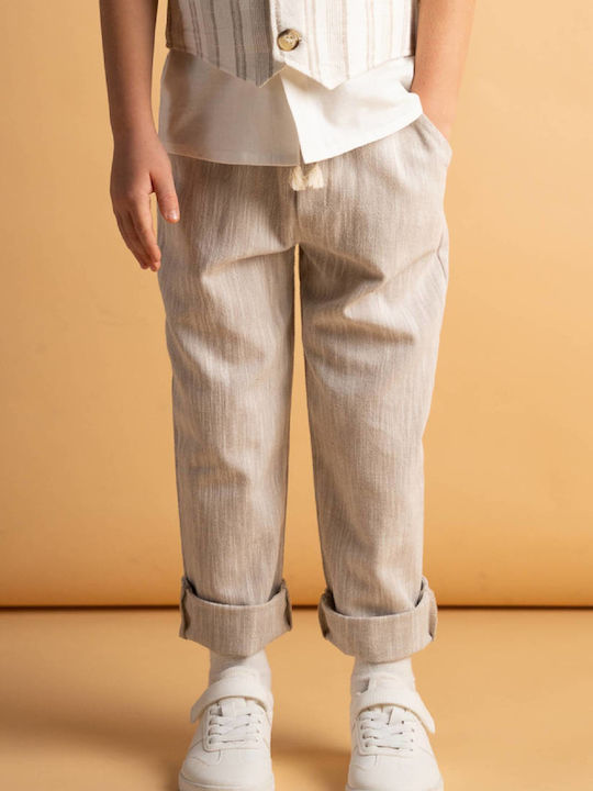Kinder-Set mit Hose Sommer 3Stück Beige