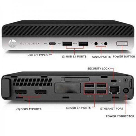 HP ProDesk 600 G4 WiFi Refurbished Grade A (Core i5-8500T/8GB/256GB SSD/W11 Pro)