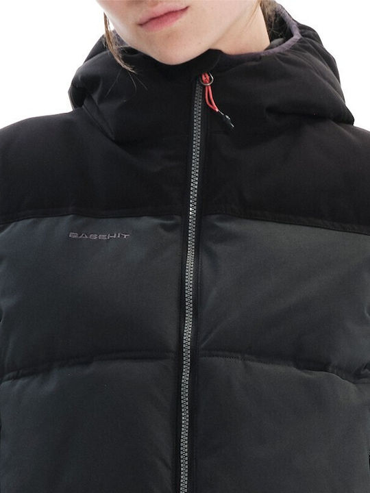 Short Women's Jacket for Winter Dark Grey 222.BW10.80-Ebony-Black