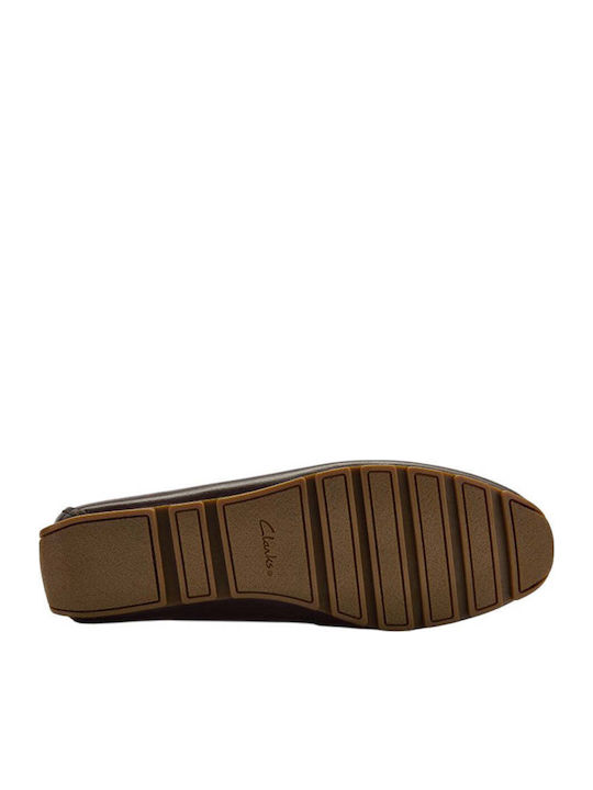 Leather Women's Loafers in Brown Color
