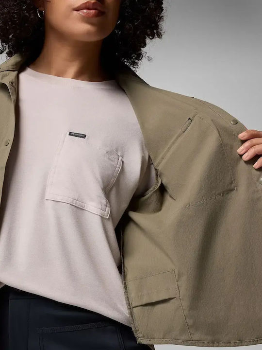 Women's Long Sleeve Shirt Stone Green