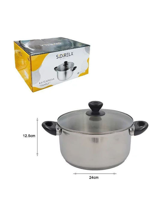 Sidirela Family Deep Stainless Steel Pot