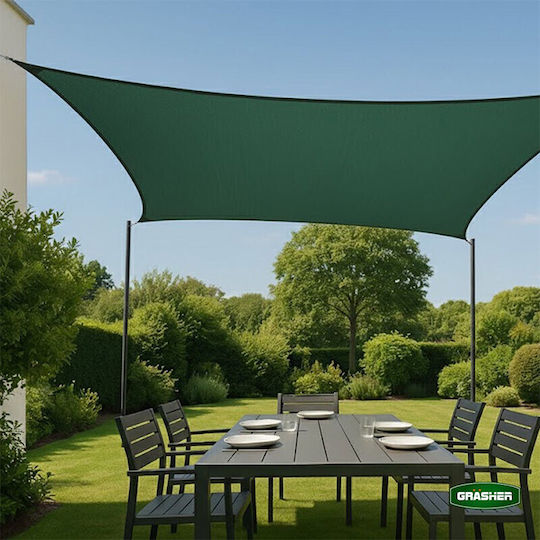 Grasher Shade Sail Зелен С парчета 3.6x3.6m 180гр/кв.м