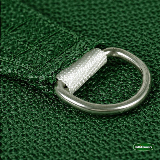 Grasher Shade Sail Зелен С парчета 3.6x3.6m 180гр/кв.м