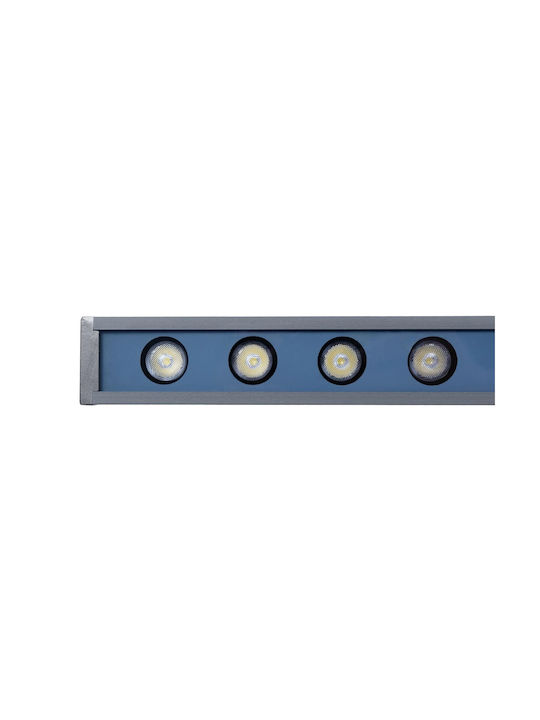GloboStar Lampa De Podea Pentru Exterior LED Mașină De Spălat Pe Perete 24W Cu Alb Rece IP66 Gri