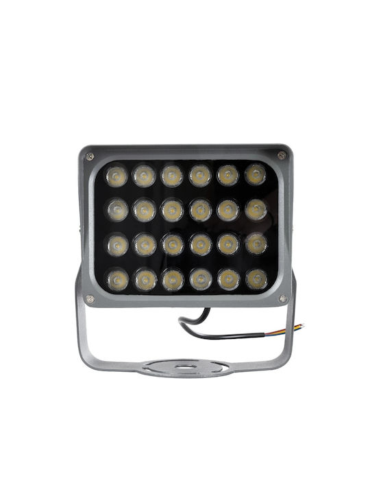 GloboStar Floodxena Outdoor Floor Lamp 24W with Natural White Light IP65 Gray
