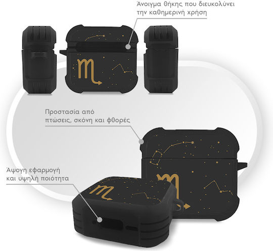 Sonique Zodiac Series Silicone Case AirPods 4 Scorpio