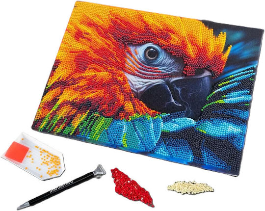 Diamond Painting Mosaic Gems Red Parrot 96577