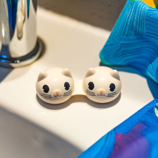 Cazul Lentilelor De Contact Pisică Albă Pylones Cat Lens Case Vue