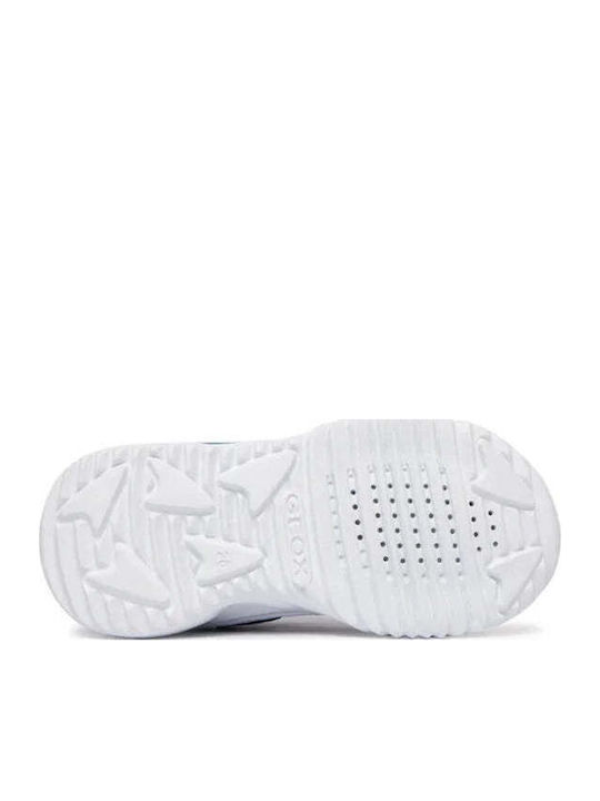Παιδικά Sneakers Ανατομικά με Σκρατς & Φωτάκια Μπλε