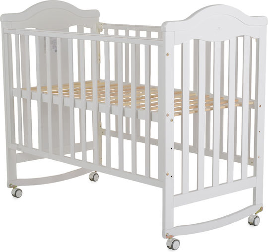 Cangaroo Babybett Juno Weiß mit Rädern
