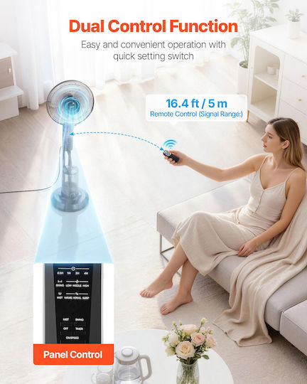 Vevor Vevor Misting Fan 75W with Remote Control Black