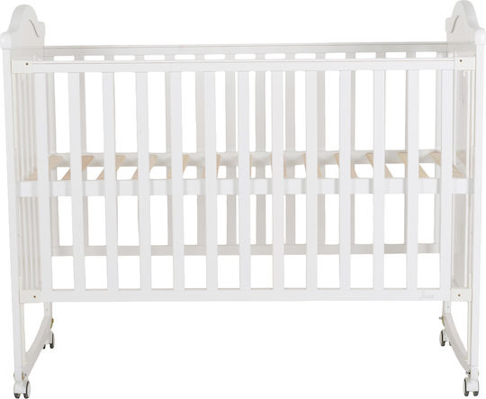 Cangaroo Babybett Juno Weiß mit Rädern