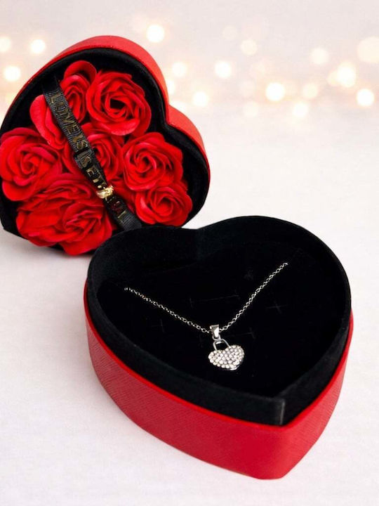 Velve Necklace with design Heart