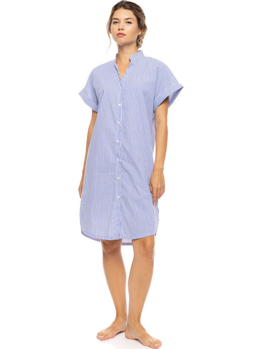 Pink Label Καλοκαιρινό Γυναικείο Νυχτικό Stripe Pink Label Καλοκαιρινό Γυναικείο Νυχτικό Stripe