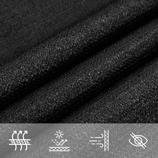 vidaXL Dreieck Sonnensegel Schwarz 7x7m 160gr/m²